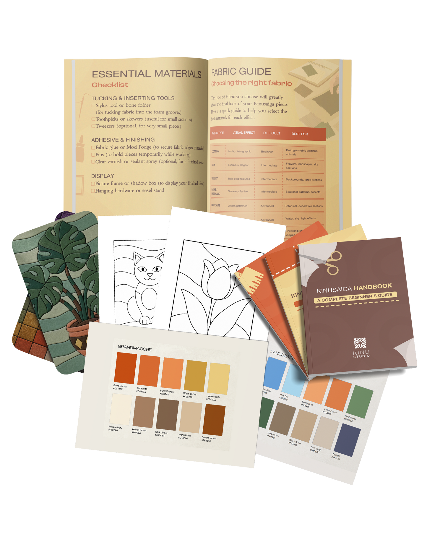 Kinusaiga Maker’s Collection  Everything You Need to Plan, Create & Frame Beautiful Fabric Art